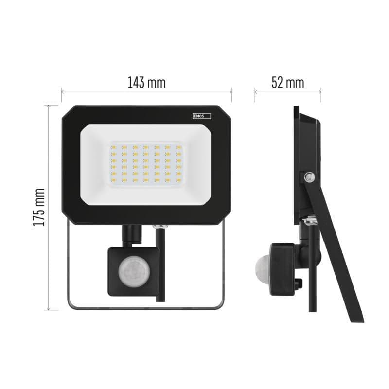 EMOS LED REFLEKTOR SIMPO 30W, 3000Lm, 4000K, PIR 4