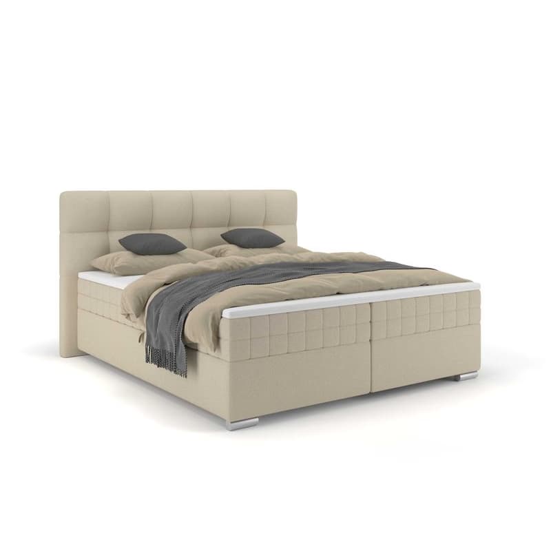 Elvisia Manželská posteľ ALPINA Boxspring | 180 x 200 cm Farba: Béžová / Vinci 23 5