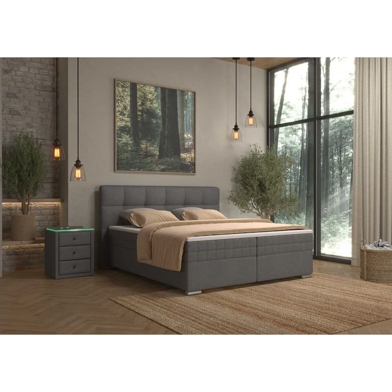 Elvisia Manželská posteľ ALPINA Boxspring | 180 x 200 cm Farba: Béžová / Vinci 23 6