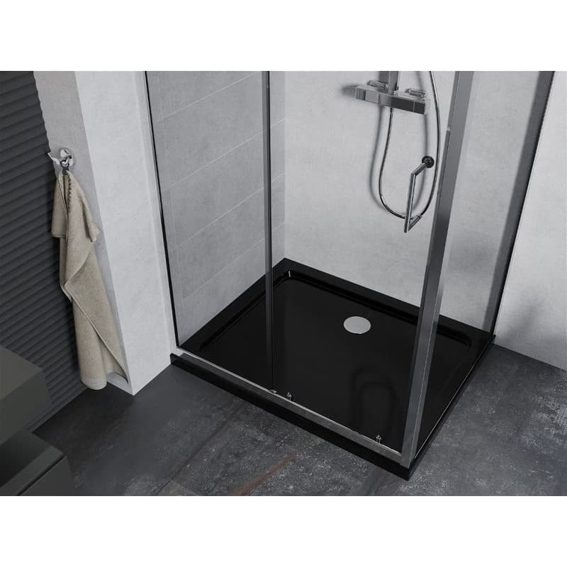 MEXEN/S - Apia Sprchovací kút 130x70, transparent, chróm + vanička so sifónom 840-130-070-01-00-4070 4