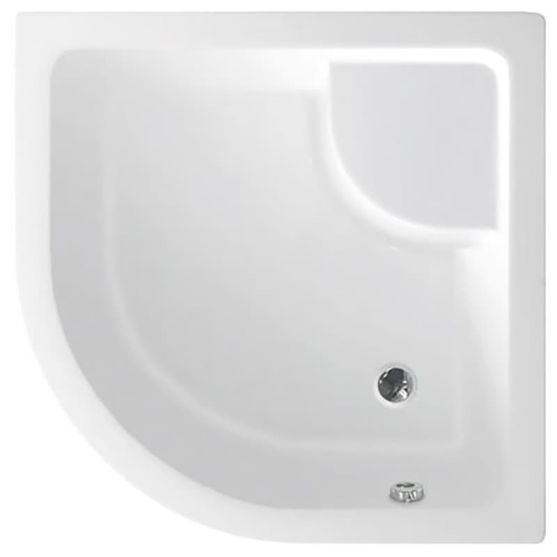AQUALINE - Sprchová vanička akrylátová,štvrťkruh 80x80x28cm vrátane nožičiek, R550 C83 1