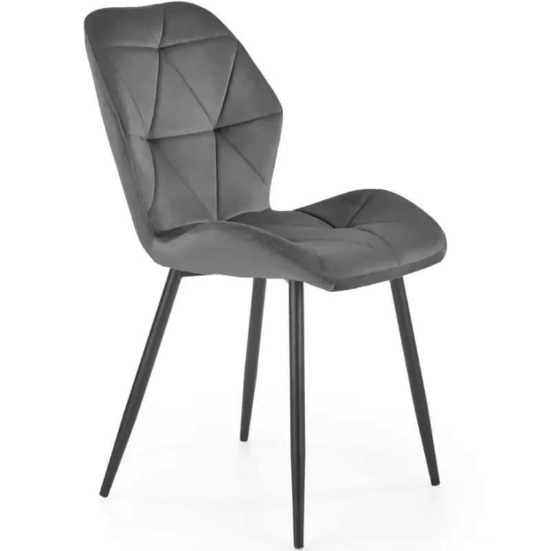 Stolička K453 Velvet/Kov Šedá 1