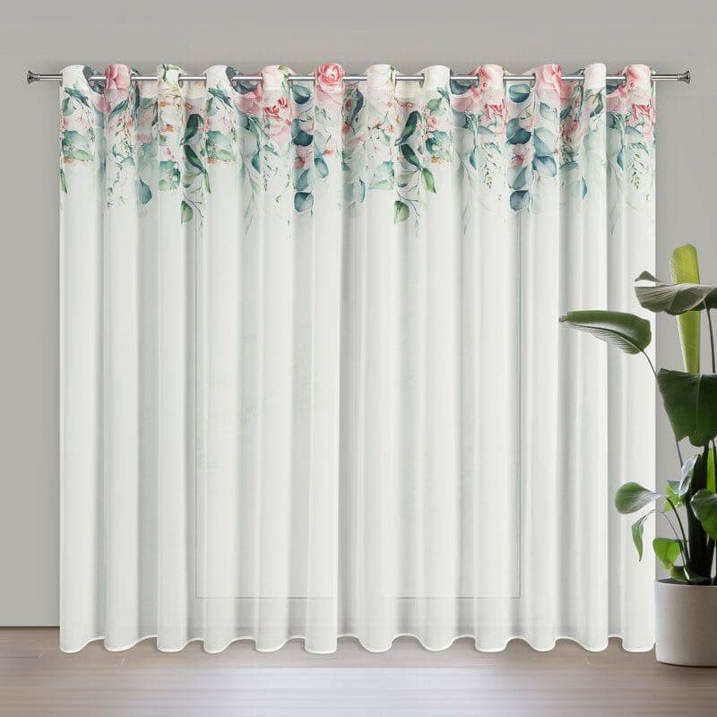 ArtFir Záclona ALORA K | biela/ružová 350 x 250 cm 1
