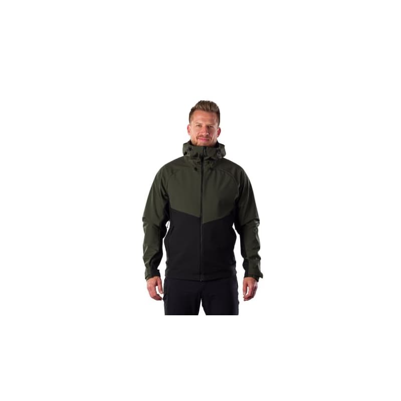 Pánska turistická bunda s kapucňou NORTHFINDER CLIFTON 550blackdarkgreen
