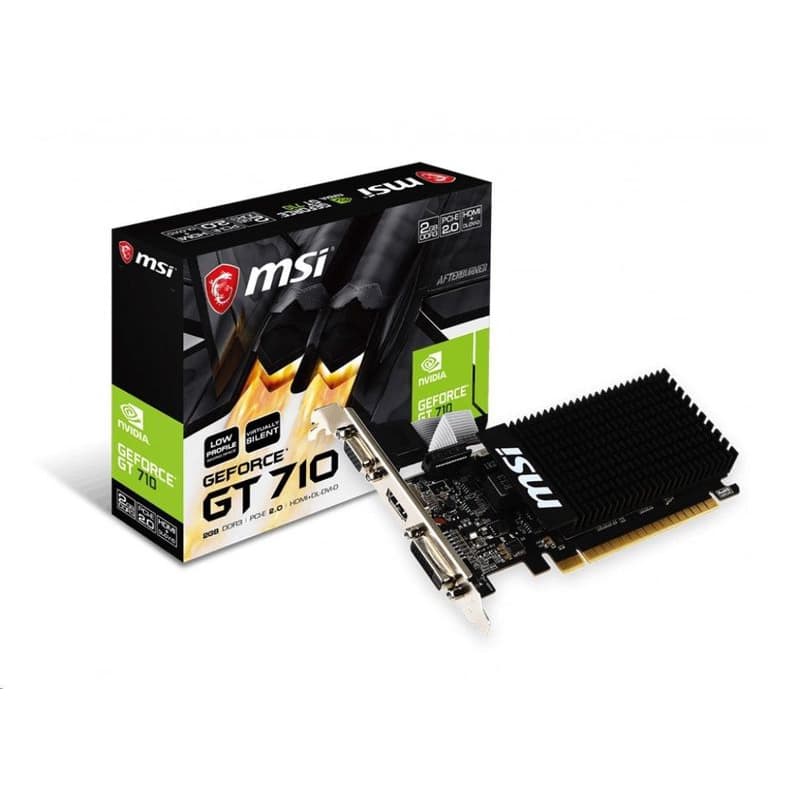 MSI VGA NVIDIA GeForce GT 710 2GD3H LP, 2G DDR3, 1xHDMI, 1xVGA, 1xDVI 1