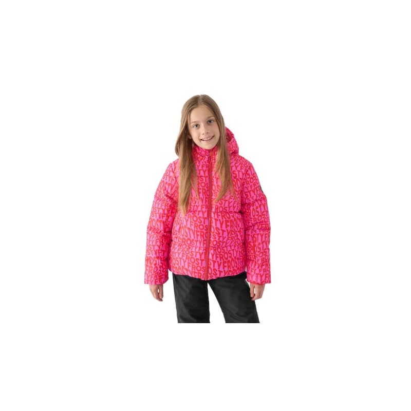 Dievčenská lyžiarska bunda 4F JUNIOR TECHNICAL JACKET-JWAW24TTJAF544-90A-MULTICOLOUR ALLOVER 1