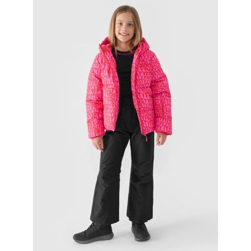Dievčenská lyžiarska bunda 4F JUNIOR TECHNICAL JACKET-JWAW24TTJAF544-90A-MULTICOLOUR ALLOVER 5