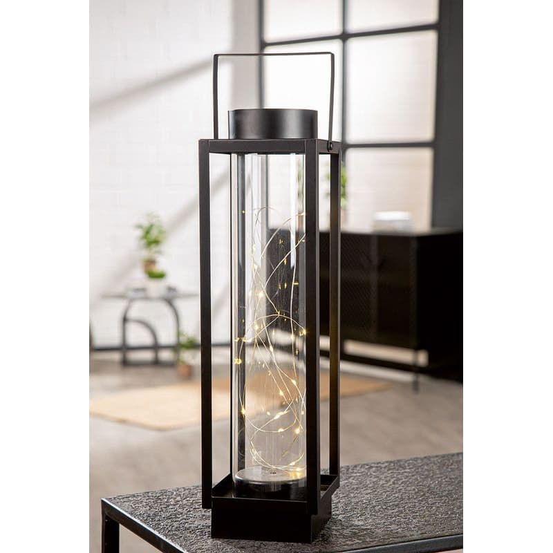 LED kovový obdĺžnikový lampáš "Luna" 40cm 1
