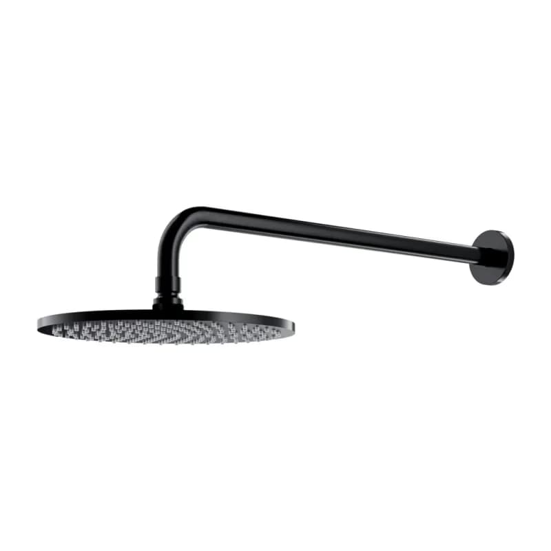 OMNIRES - SLIMLINE hlavová sprcha vrátane ramena, o25 cm čierna /BLH/ WGSET1BL 5