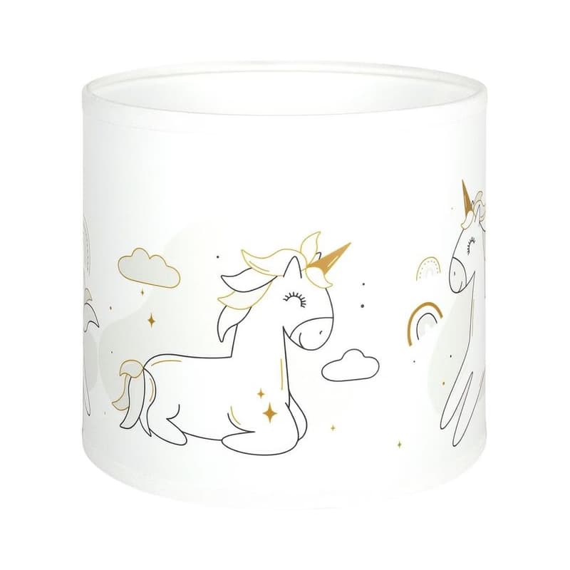 Brilagi - Univerzálne tienidlo BOBO E27 pr. 15 cm biela/jednorožce 757434 1