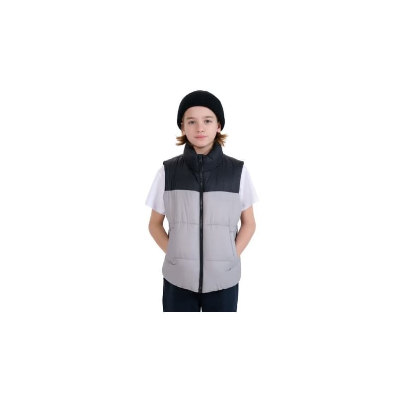 Chlapčenská vesta 4F JUNIOR VEST JACKET-JWSS25TVJAM208-25S-GREY