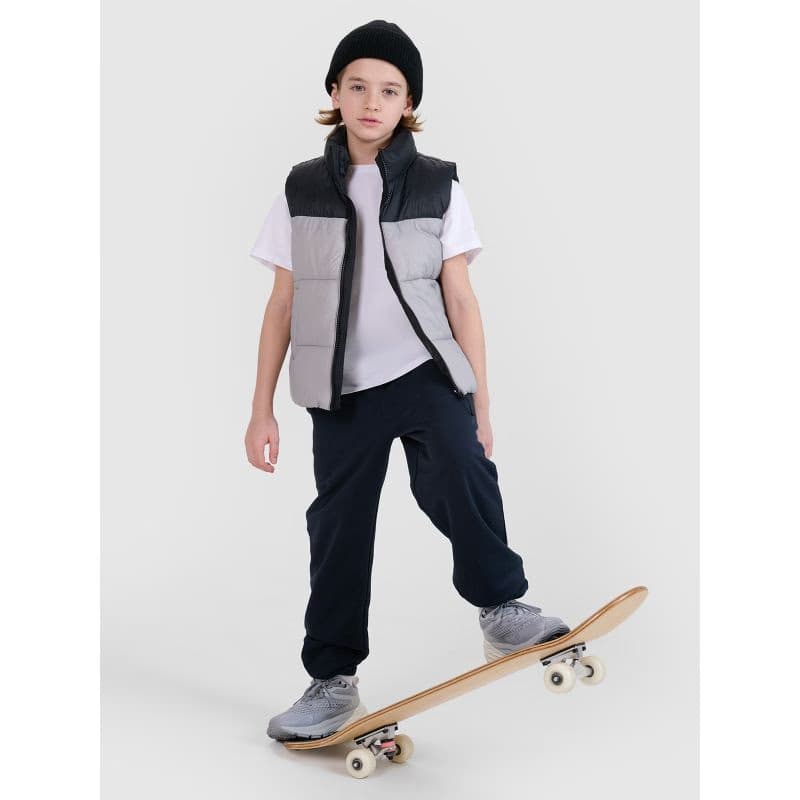 Chlapčenská vesta 4F JUNIOR VEST JACKET-JWSS25TVJAM208-25S-GREY 4