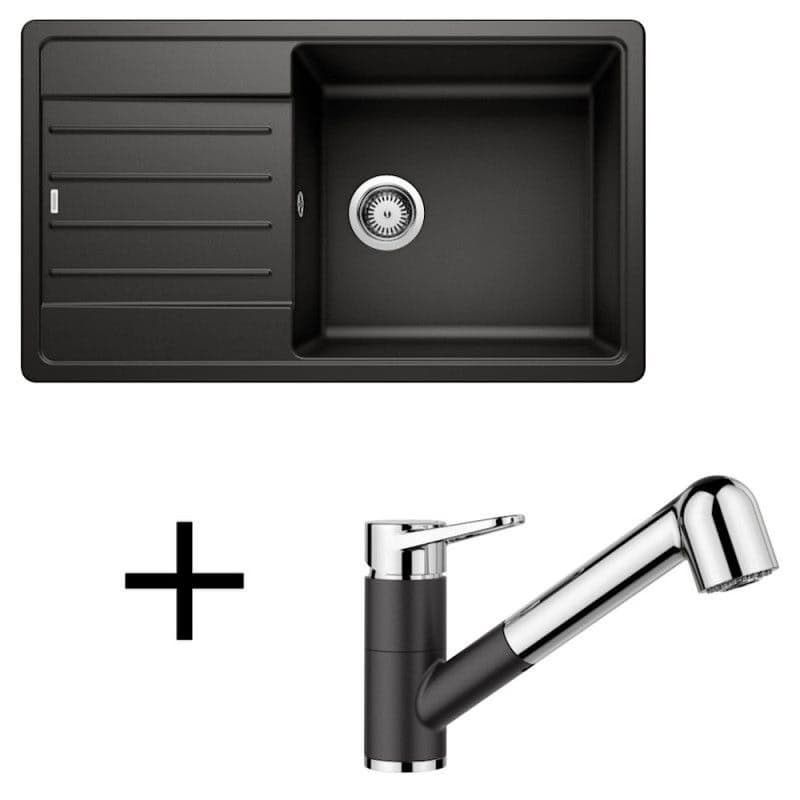 Blanco set Legra XL 6 S + Wega II-S silgranit/chróm čierna 1