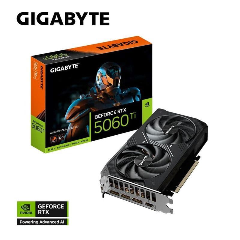 GIGABYTE VGA NVIDIA GeForce RTX 5060 Ti WINDFORCE MAX OC 8G, 8G GDDR7, 3xDP, 1xHDMI 1