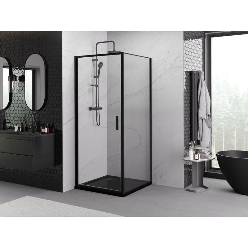 MEXEN/S - Exo sprchovací kút dvere krídlové 70 x 70, transparent, čierna 817-070-070-70-00 4