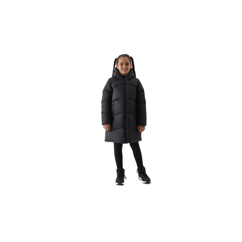 Dievčenská bunda 4F JUNIOR DOWN JACKET-JWAW24TDJAF455-20S-DEEP BLACK 1