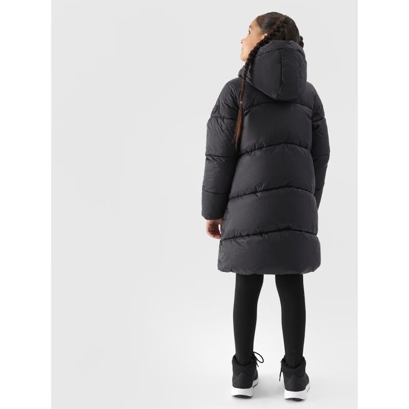 Dievčenská bunda 4F JUNIOR DOWN JACKET-JWAW24TDJAF455-20S-DEEP BLACK 5