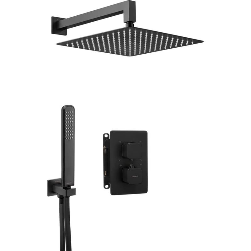 DEANTE DEANTE - Therm čierna - Sprchový set pod omietku, s termostatickou BOX BXYZNECT 1