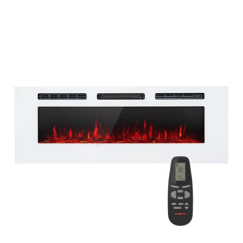 Klarstein Galeras, elektrický nástenný a vstavaný krb, 1800 W, LED, 3 farby, časovač 1