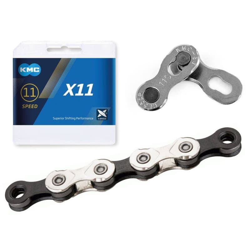 Reťaz na bicykel KMC X 11 silver grey 118 links 2
