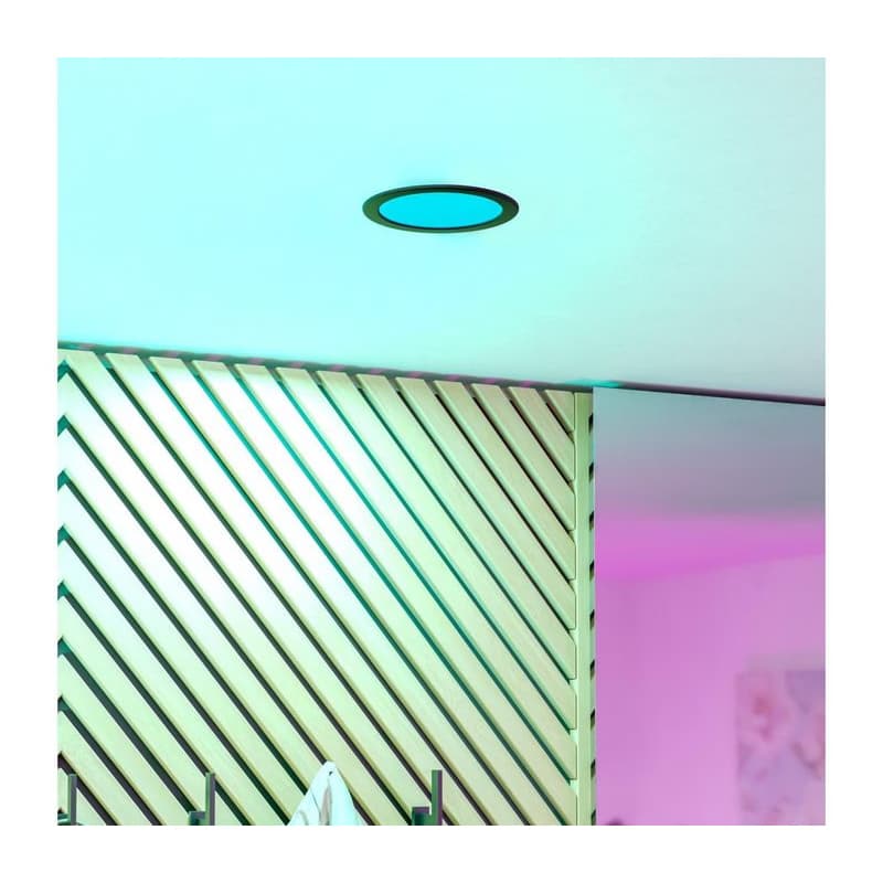 Eglo 901427-LED RGBW stropné kúpeľňové zapustené svietidlo FUEVA-Z LED/9,5W/230V 16,8cm IP44 čierne 901427 1