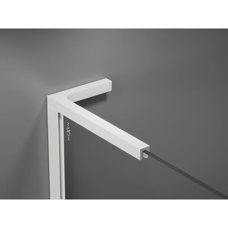 MEXEN/S - Kioto L Sprchová zástena WALK-IN 90 x 200, grafit, biela 800-090-103-20-40 5