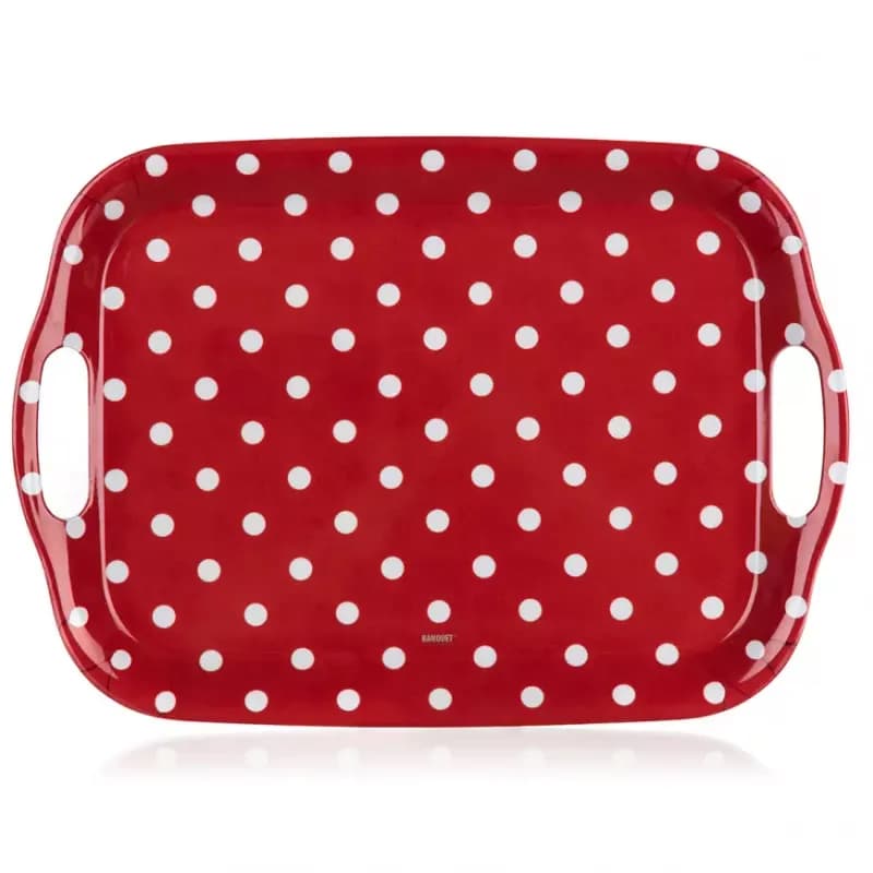 Tácka s úchytmi Dots 36x25,5cm červená 12530541