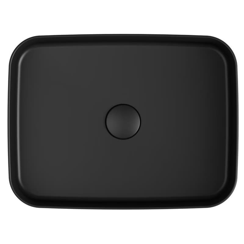 ISVEA - INFINITY RECTANGLE keramické umývadlo na dosku, 50x36cm, čierna mat 10NF65050-2N 3