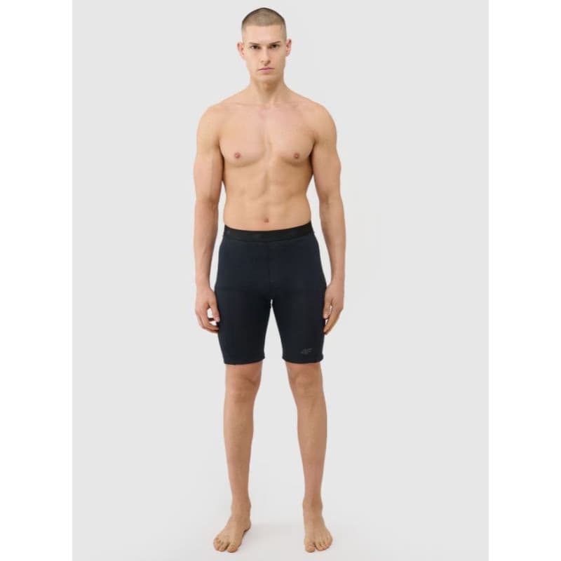 Pánske cyklistické nohavice 4F SHORT TIGHTS FNK-WSS25TFSTM031-20S-DEEP BLACK 4