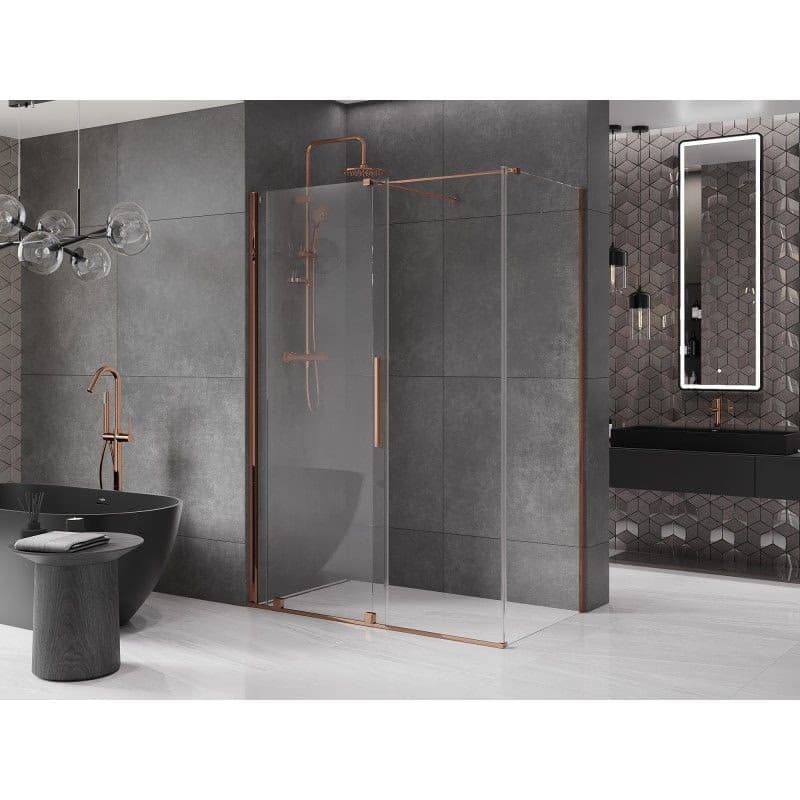 MEXEN/S - Velár sprchovací kút 150 x 70, transparent, ružové zlato 871-150-070-01-60 6