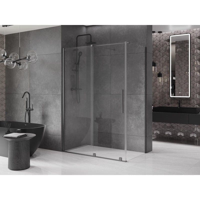 MEXEN/S - Velár sprchovací kút 150 x 90, transparent, grafit kartáčovaná 871-150-090-01-66 2