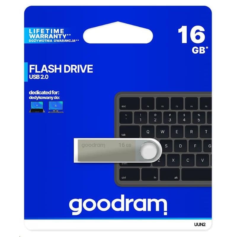 GOODRAM Flash Disk UUN2 16GB USB 2.0 strieborná 3