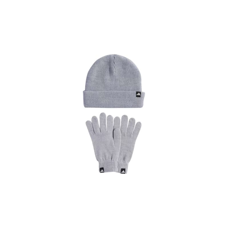 Dámska zimná čiapka ADIDAS Glove + Beanie 2 Pcs. Set light grey heather white 1