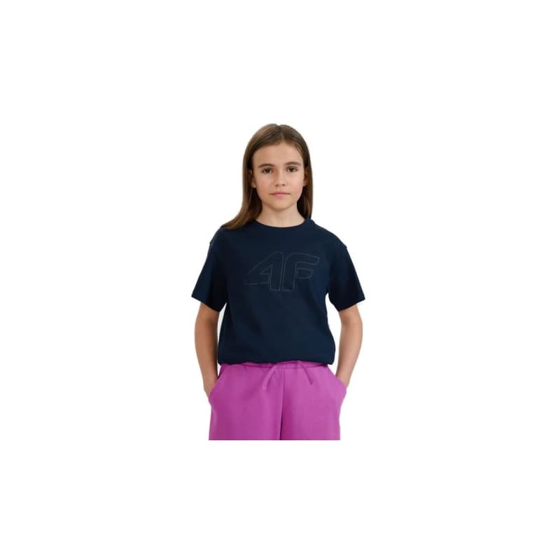 Dievčenské tričko s krátkym rukávom 4F JUNIOR TSHIRT F2333-31S-NAVY 1