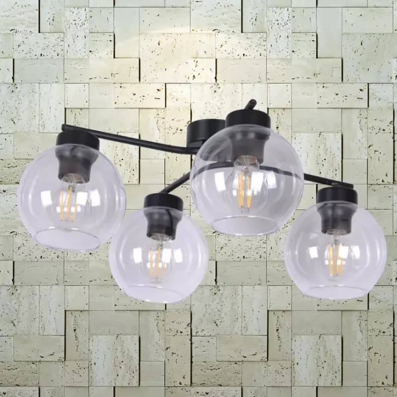 Luster Aiden 2 Čierna/Priehľadný K-2627 LW4 1
