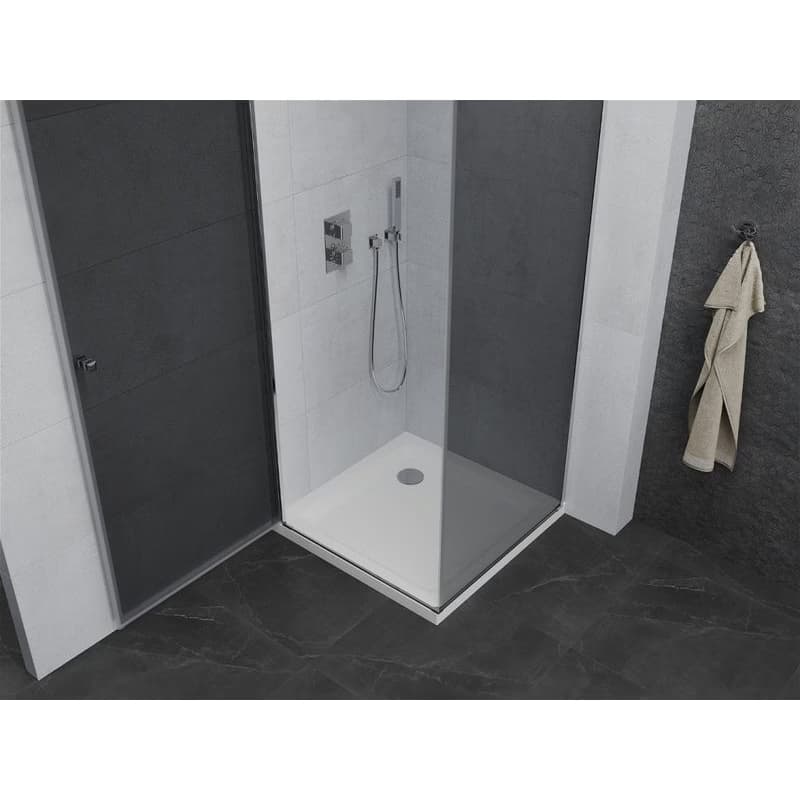 MEXEN/S - Pretória sprchovací kút 80x80, grafit, chróm + sprchová vanička vrátane sifónu 852-080-080-01-40-4010 5