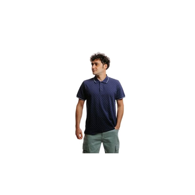 Pánske polo tričko s krátkym rukávom AUTHORITY PS- RICE printed navy