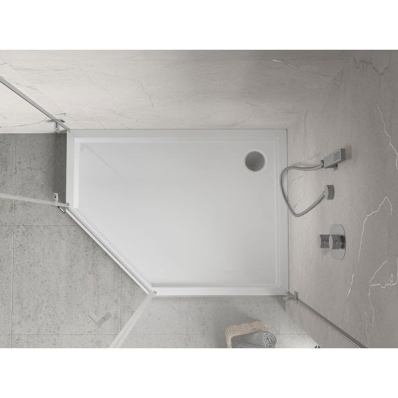 MEXEN - Flow+ päťboká sprchová vanička pravá 90 x 80, biela lesk 46P108090RH 5