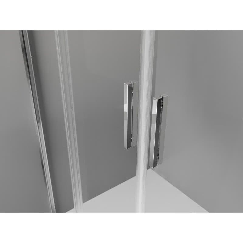 MEXEN/S - Exo štvrťkruhový posuvný sprchovací kút 80 x 80, transparent, chróm 8132-080-080-01-00 2
