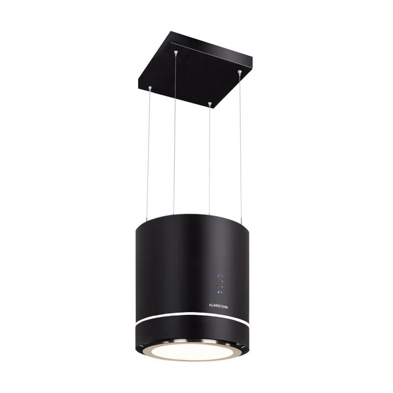 Klarstein Tron Ambience, digestor, 38 cm, ostrovčekový, 540 m³/h, LED, čierny 1
