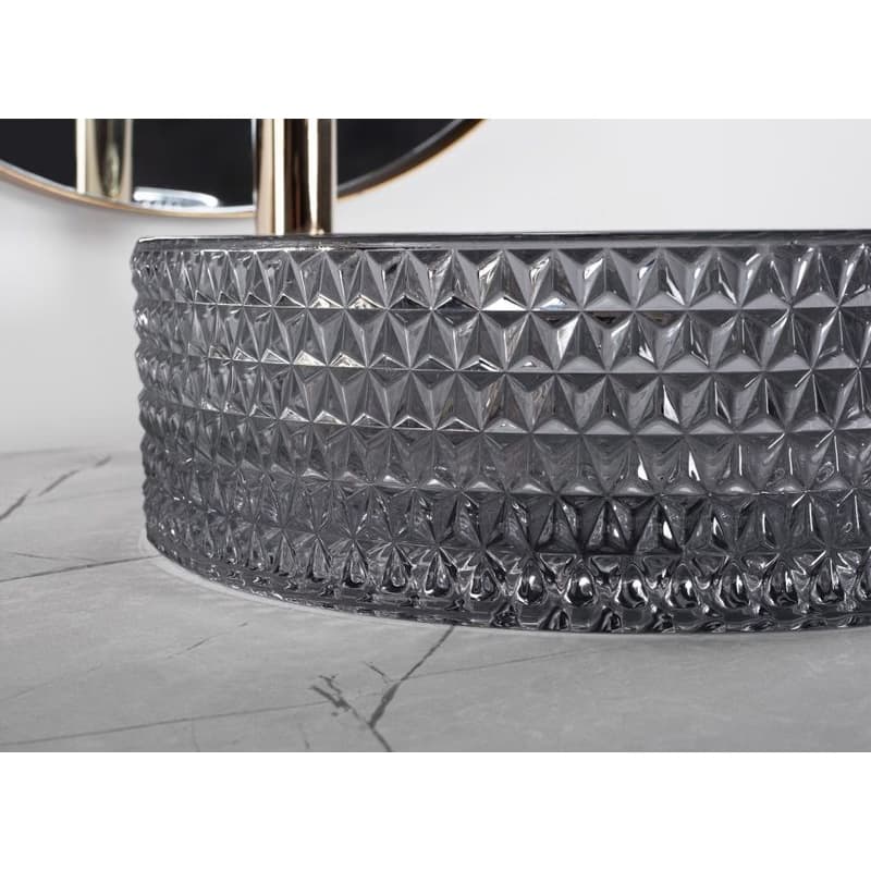 REA - Umývadlo na dosku Cristal Black REA-U9671 3