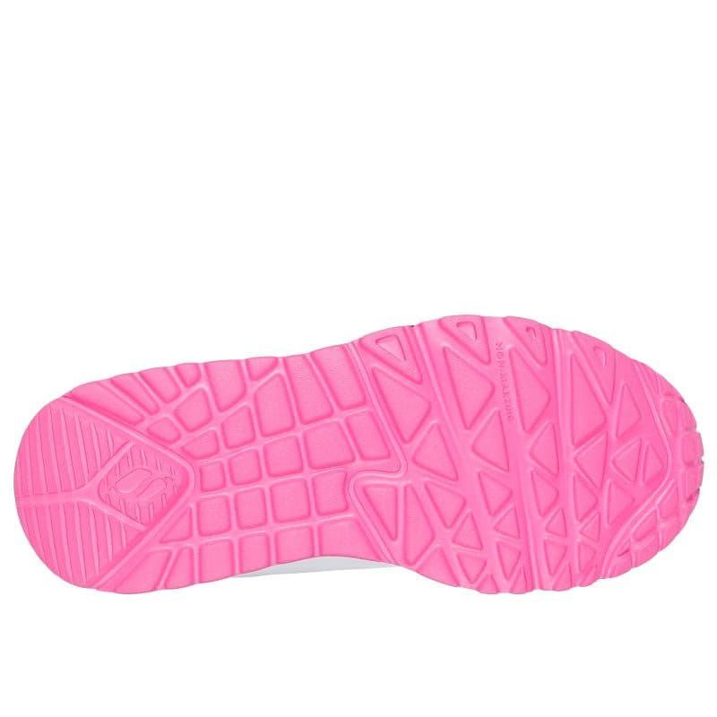 Dievčenská rekreačná obuv SKECHERS Uno Lite Lovely Luv white hot pink 5