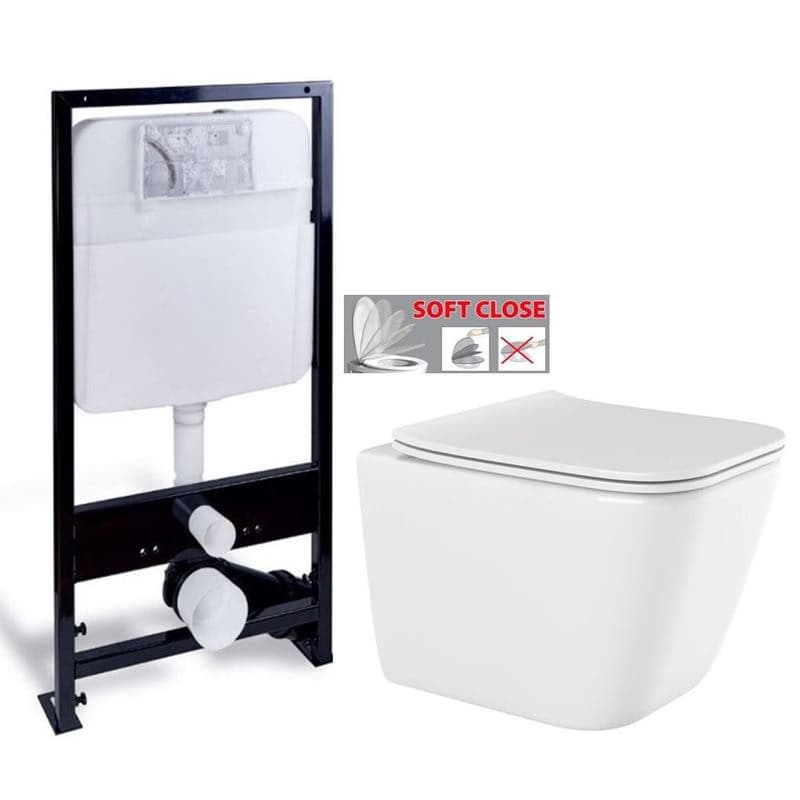 PRIM predstenový inštalačný systém bez tlačidla + WC INVENA PAROS + SEDADLO PRIM_20/0026 X RO1