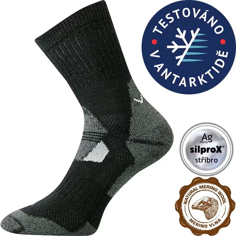 Turistické ponožky VOXX 1 PACK-Stabil CLIMAYARN-black 2