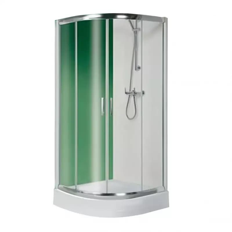 Štvrťkruhový Sprchový kút  KP4/TX5B 90/190 W0 SB+BPZA 2EL Glass 1