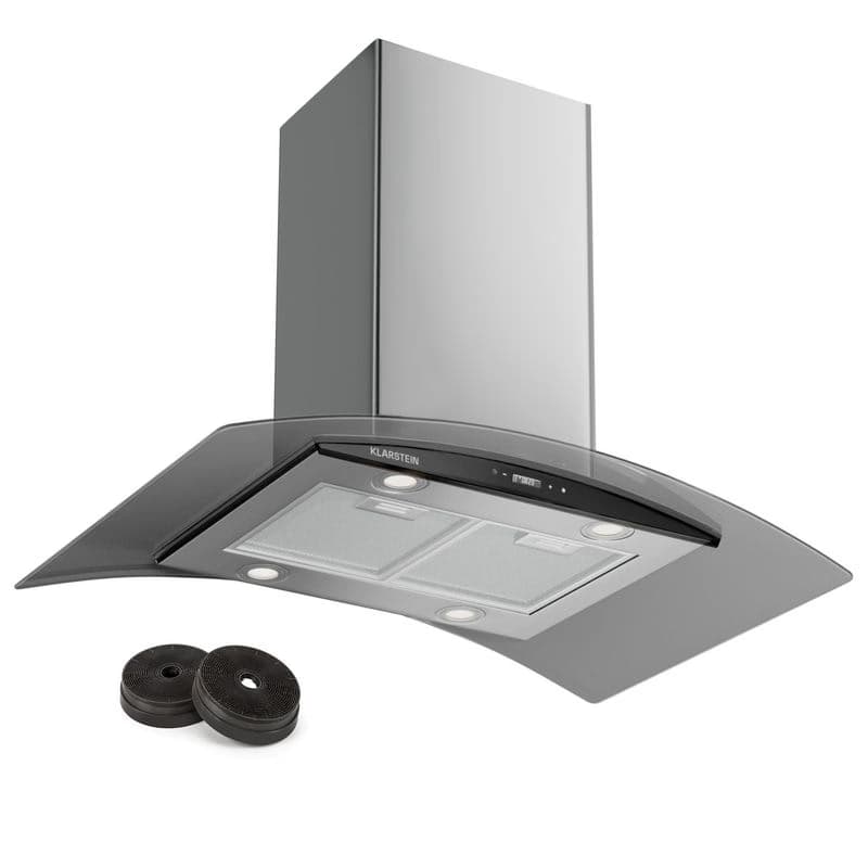Klarstein Colette, digestor, 90 cm, 600 m³/h, energetická trieda A, ušľachtilá oceľ, strieborný 1