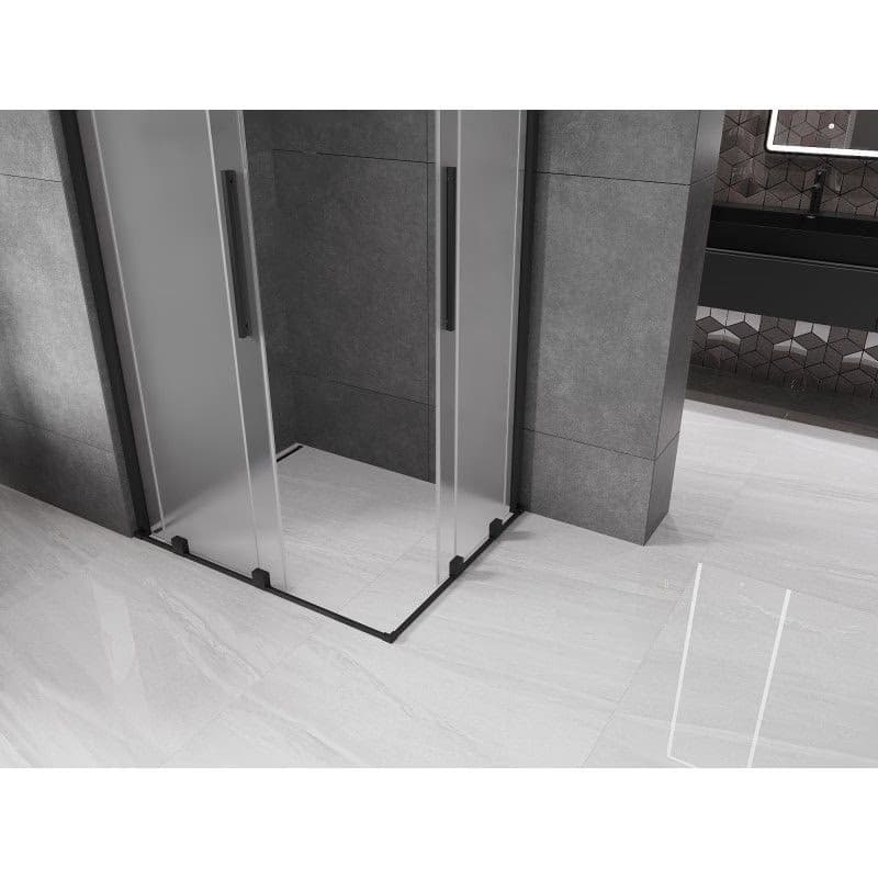 MEXEN/S - Velar Duo sprchovací kút, posuvné dvere 90 x 80, dekor, čierna 871-090-080-32-70 2