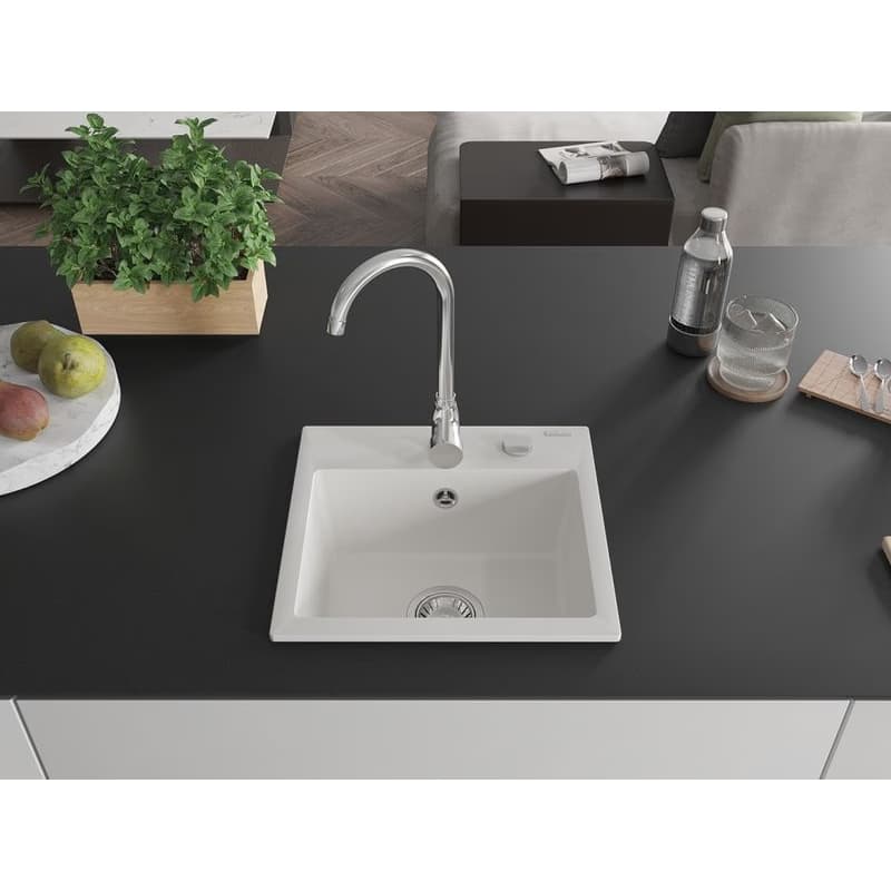 MEXEN MEXEN - Milo granitový, kuchyňský drez 1 435x410 mm, biela 6505441000-20 3
