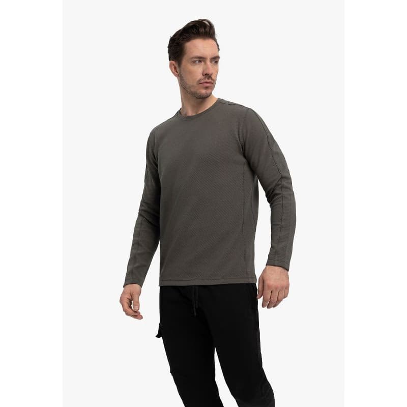 Pánske tričko s dlhým rukávom VOLCANO L-FAR-702-GREY 3