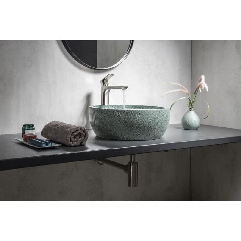 SAPHO - PRIORI keramické umývadlo na dosku, priemer 42cm, zelená PI013 3